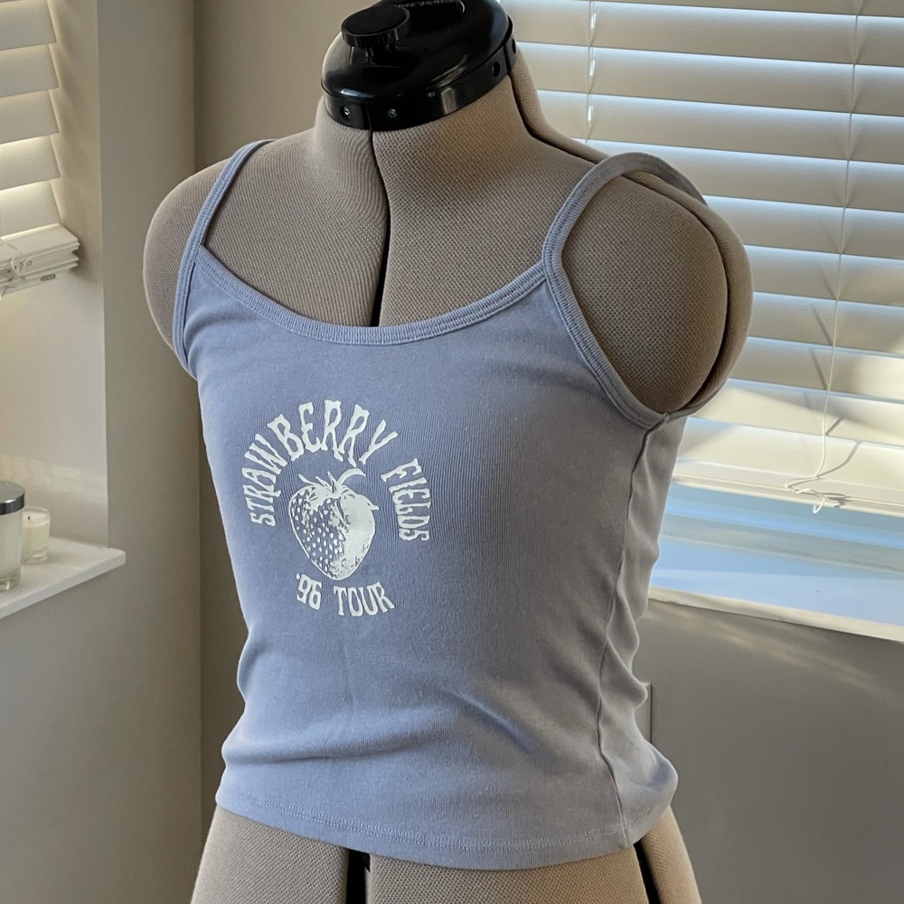 Brandy Melville Lavender Strawberry Fields Tank Top